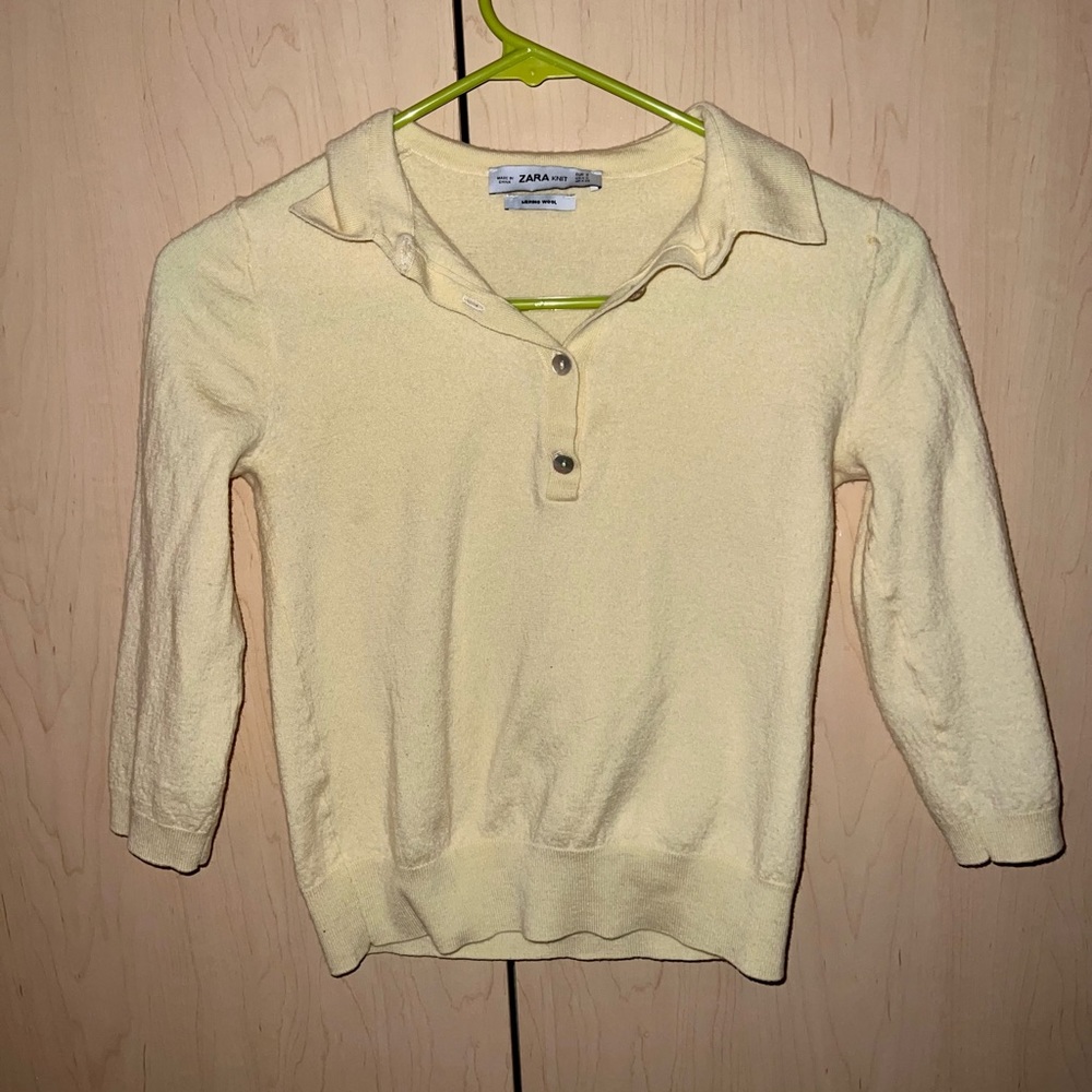 Zara Yellow Top Size S